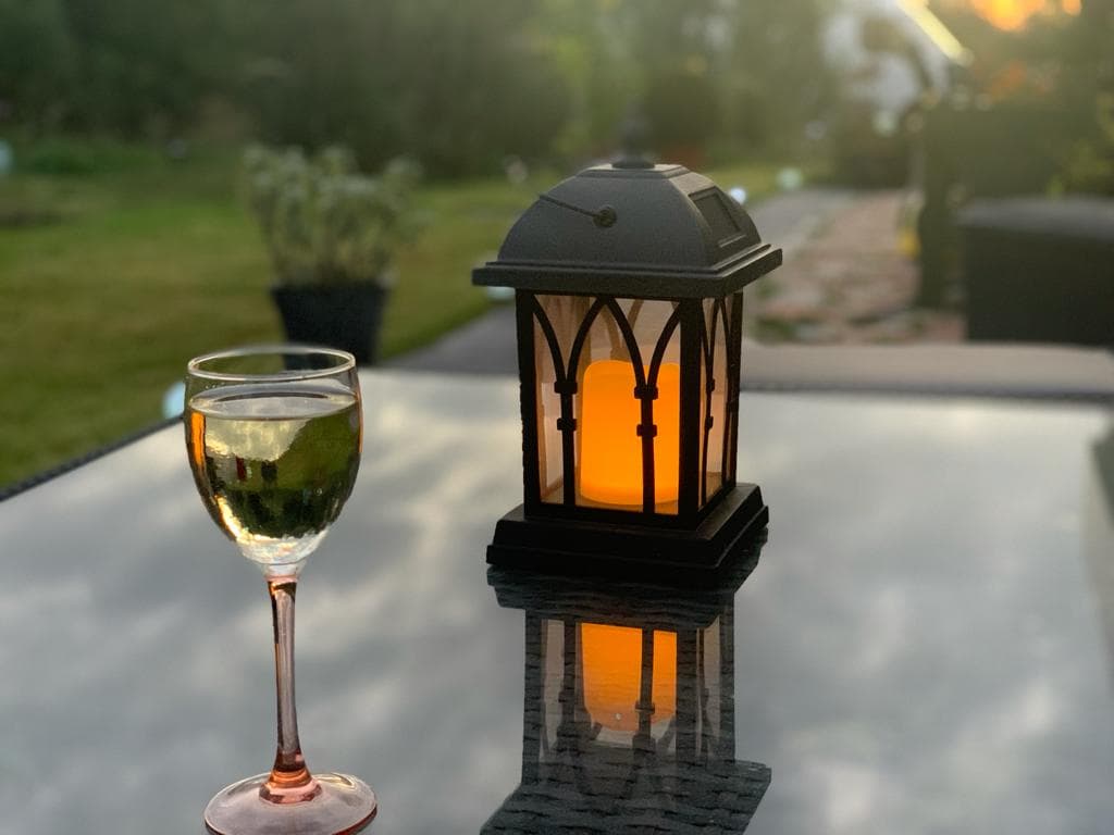 wine and candle